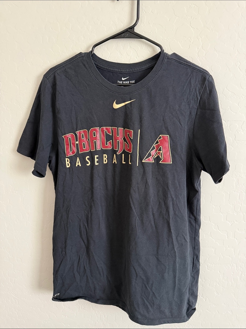 Nike Black D-Backs Baseball Tee with Red and Gold Logo